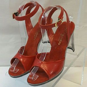 Ankle Strap, Chunky Heeled Sandals, size 7